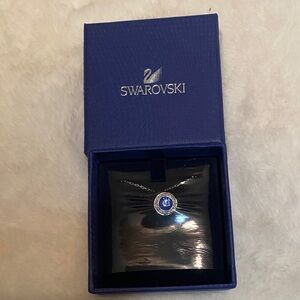 Swarovski Sapphire Blue and Silver Pendant Necklace